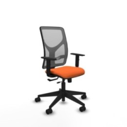 Motilla traslack malla gris bali naranja brazos 1D base piramidal  ruedas 65mm nailon