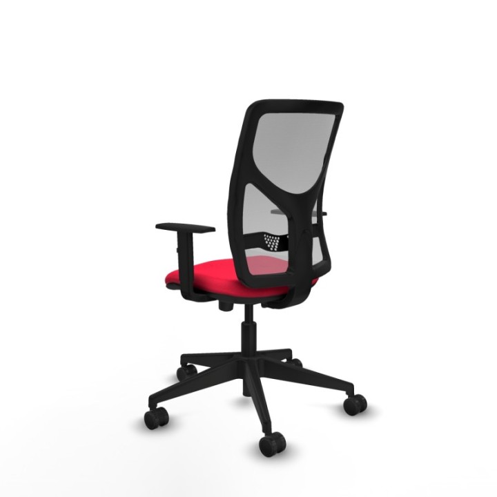 Motilla traslack malla gris bali rojo brazos 1D base piramidal  ruedas 65mm nailon