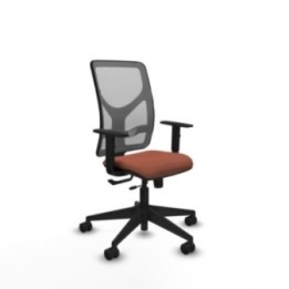 Motilla traslack malla gris bali marrón brazos 1D base piramidal  ruedas 65mm nailon