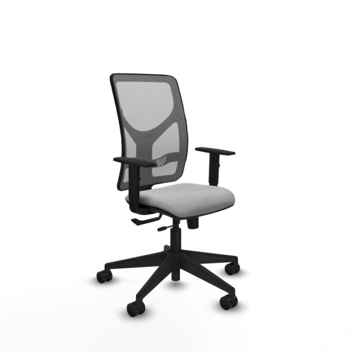 Motilla traslack malla gris bali gris claro brazos 1D base piramidal  ruedas 65mm nailon