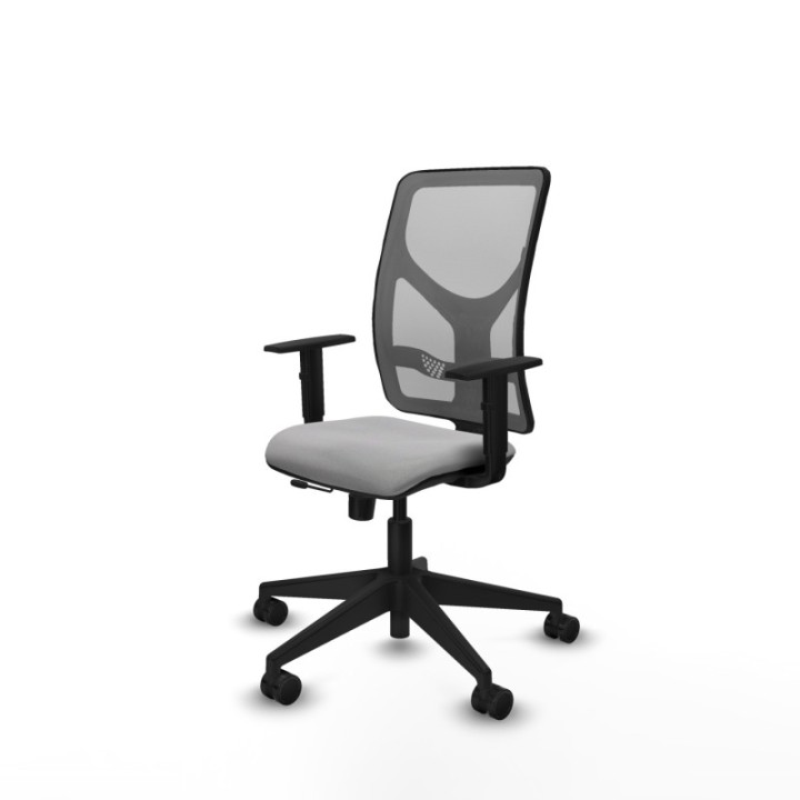 Motilla traslack malla gris bali gris claro brazos 1D base piramidal  ruedas 65mm nailon