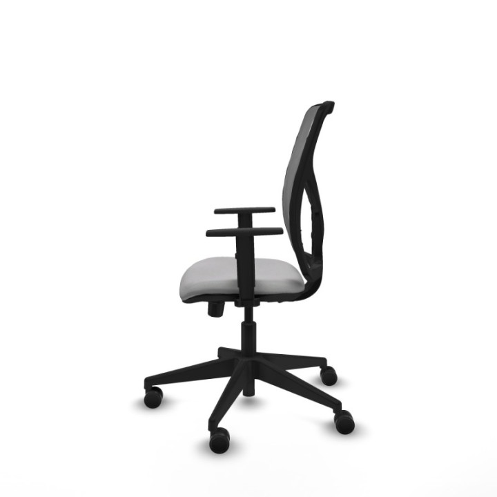 Motilla traslack malla gris bali gris claro brazos 1D base piramidal  ruedas 65mm nailon