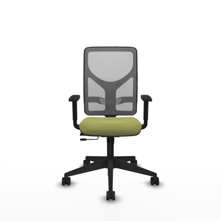 Motilla traslack malla gris bali verde oliva brazos 1D base piramidal  ruedas 65mm nailon