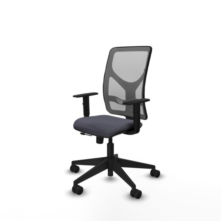 Motilla traslack malla gris bali gris oscuro brazos 1D base piramidal  ruedas 65mm nailon