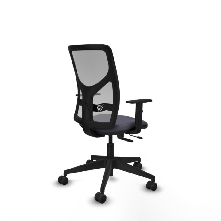 Motilla traslack malla gris bali gris oscuro brazos 1D base piramidal  ruedas 65mm nailon