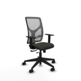 Motilla traslack malla gris bali negro brazos 1D base piramidal  ruedas 65mm nailon