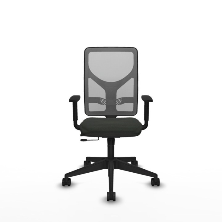 Motilla traslack malla gris bali negro brazos 1D base piramidal  ruedas 65mm nailon