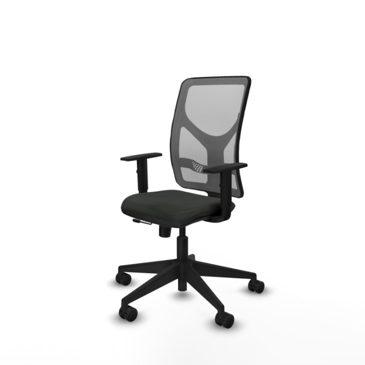 Motilla traslack malla gris bali negro brazos 1D base piramidal  ruedas 65mm nailon