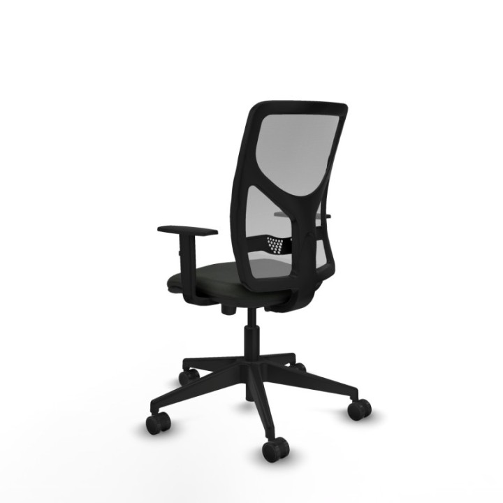 Motilla traslack malla gris bali negro brazos 1D base piramidal  ruedas 65mm nailon