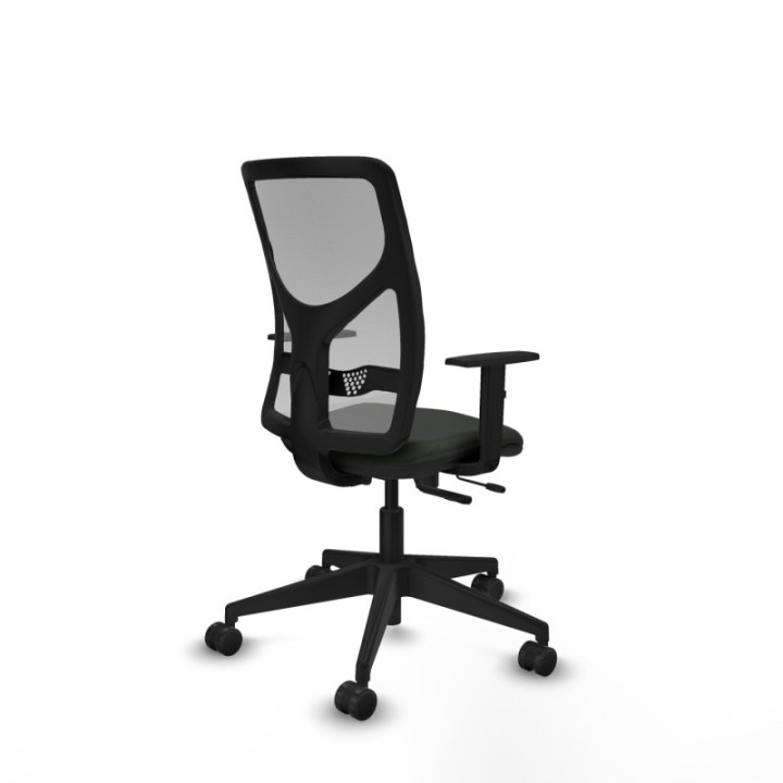 Motilla traslack malla gris bali negro brazos 1D base piramidal  ruedas 65mm nailon