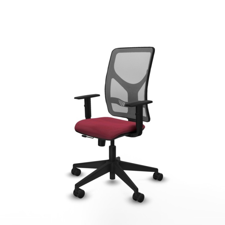 Motilla traslack malla gris bali granate brazos 1D base piramidal  ruedas 65mm nailon