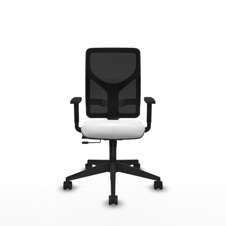 Motilla traslack malla negra bali blanco brazos 1D base piramidal  ruedas 65mm nailon