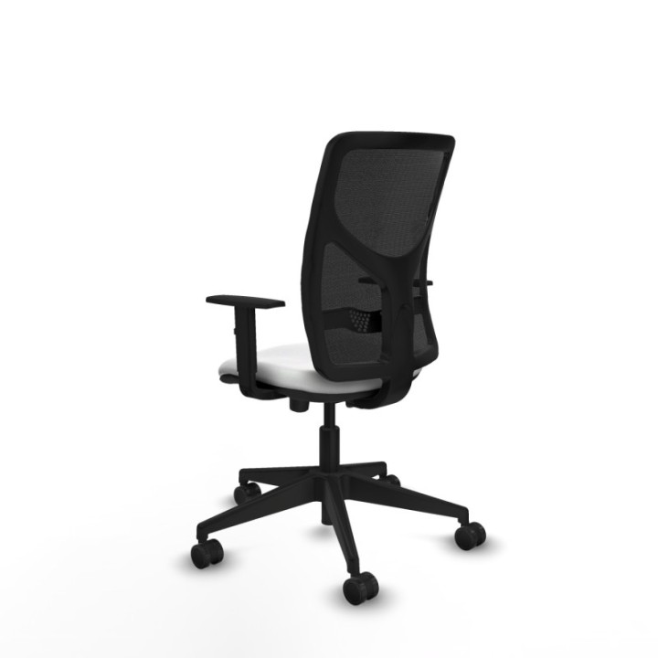 Motilla traslack malla negra bali blanco brazos 1D base piramidal  ruedas 65mm nailon