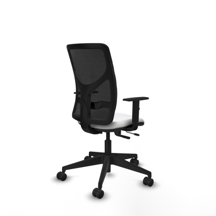 Motilla traslack malla negra bali blanco brazos 1D base piramidal  ruedas 65mm nailon