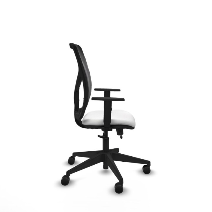 Motilla traslack malla negra bali blanco brazos 1D base piramidal  ruedas 65mm nailon