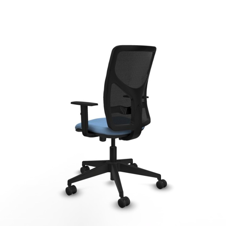 Motilla traslack malla negra bali azul cielo brazos 1D base piramidal  ruedas 65mm nailon