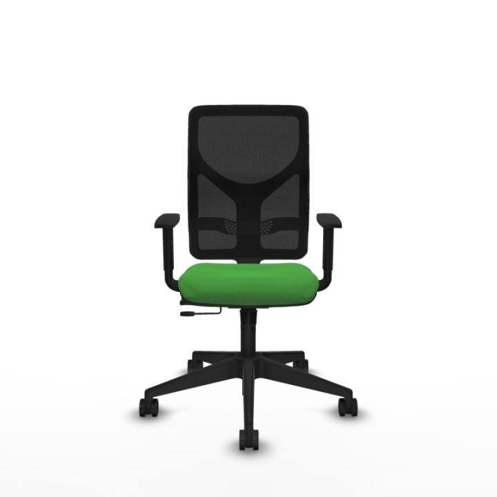 Motilla traslack malla negra bali verde brazos 1D base piramidal  ruedas 65mm nailon