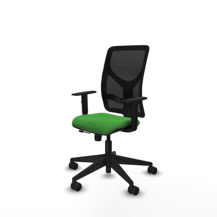 Motilla traslack malla negra bali verde brazos 1D base piramidal  ruedas 65mm nailon