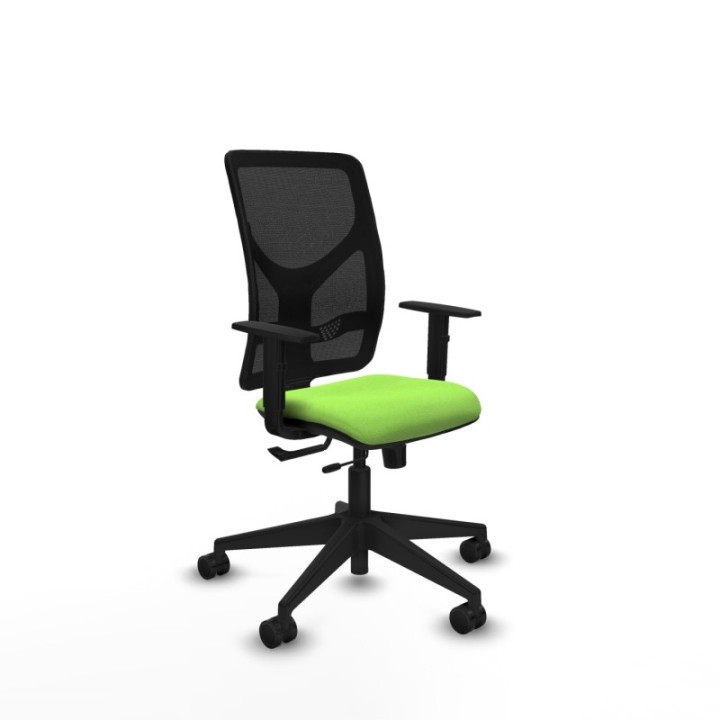 Motilla traslack malla negra bali pistacho brazos 1D base piramidal  ruedas 65mm nailon