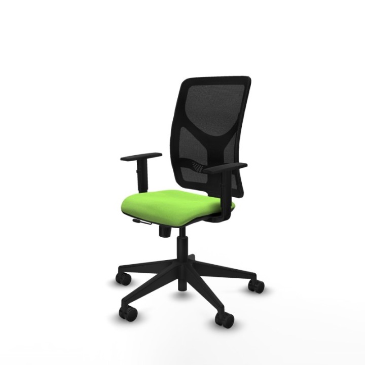 Motilla traslack malla negra bali pistacho brazos 1D base piramidal  ruedas 65mm nailon