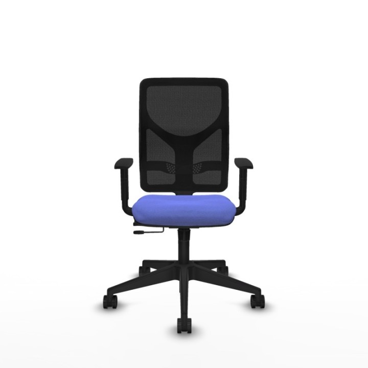 Motilla traslack malla negra bali azul claro brazos 1D base piramidal  ruedas 65mm nailon