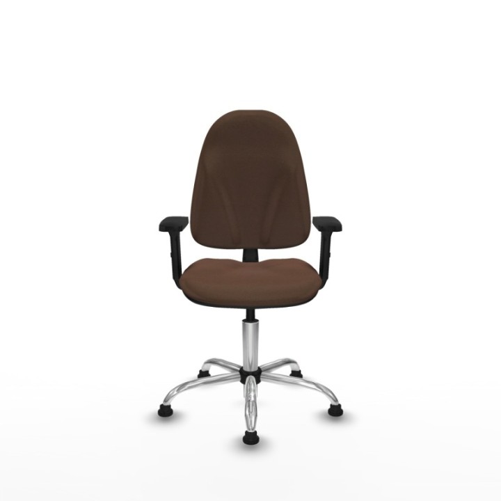 Algarra CP bali marrón oscuro brazos 2D base cromada topes