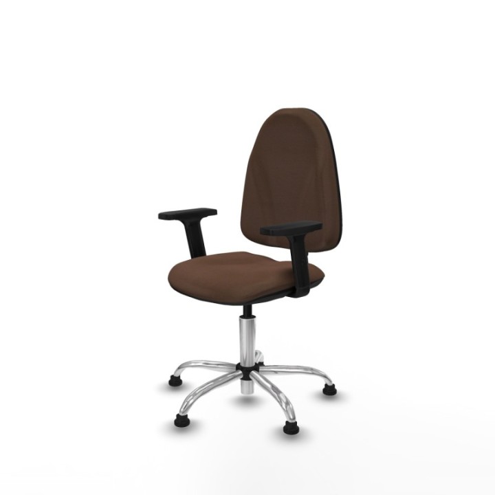 Algarra CP bali marrón oscuro brazos 2D base cromada topes