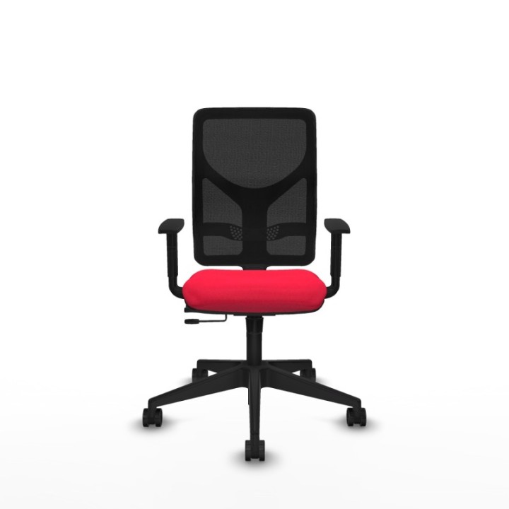 Motilla traslack malla negra bali rojo brazos 1D base piramidal  ruedas 65mm nailon