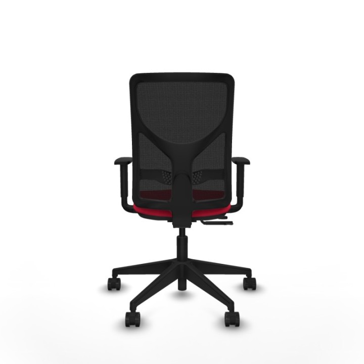 Motilla traslack malla negra bali rojo brazos 1D base piramidal  ruedas 65mm nailon