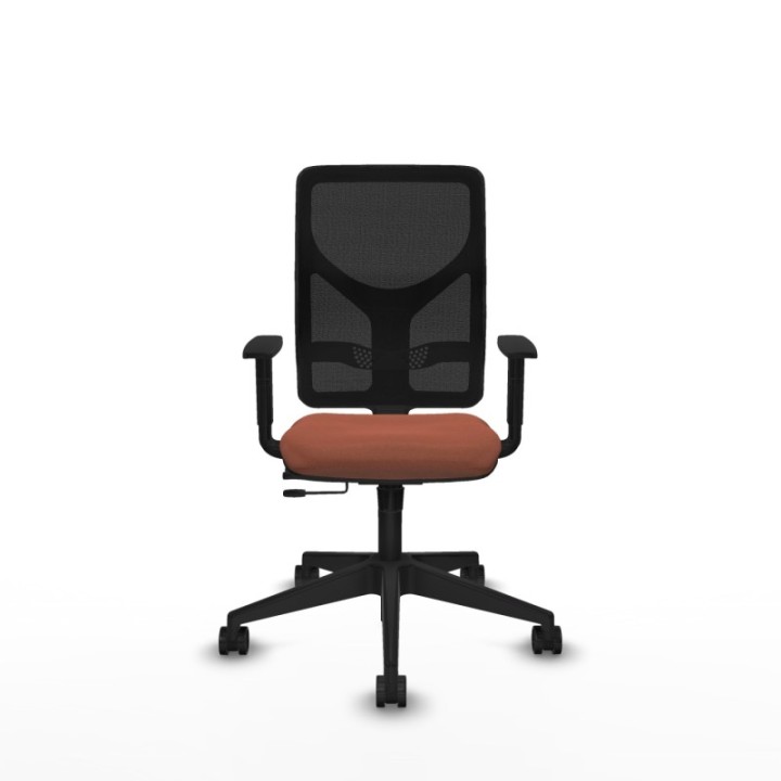 Motilla traslack malla negra bali marrón brazos 1D base piramidal  ruedas 65mm nailon