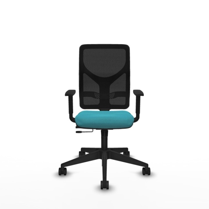 Motilla traslack malla negra bali turquesa brazos 1D base piramidal  ruedas 65mm nailon