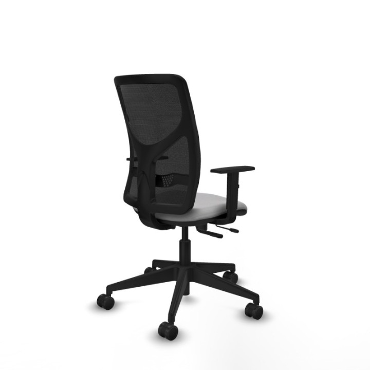 Motilla traslack malla negra bali gris claro brazos 1D base piramidal  ruedas 65mm nailon