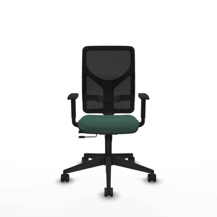 Motilla traslack malla negra bali verde botella brazos 1D base piramidal  ruedas 65mm nailon