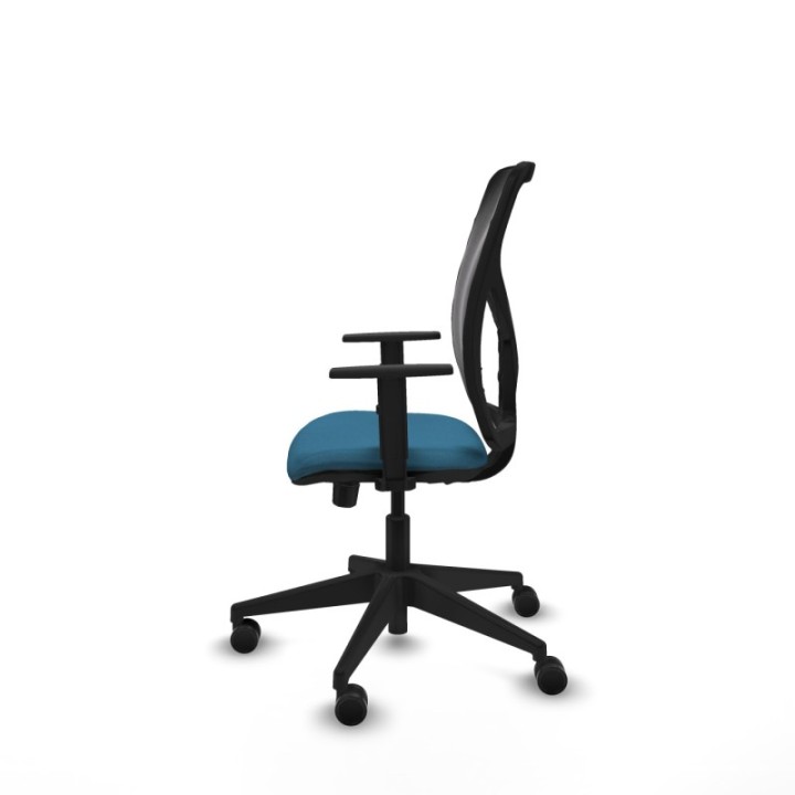 Motilla traslack malla negra bali verde petroleo brazos 1D base piramidal  ruedas 65mm nailon