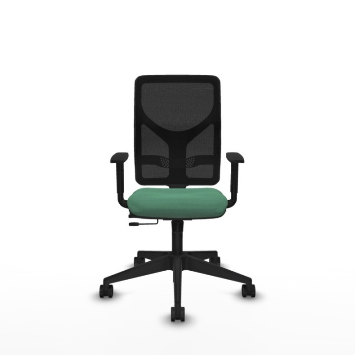 Motilla traslack malla negra bali verde esmeralda brazos 1D base piramidal  ruedas 65mm nailon