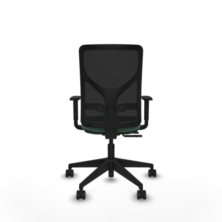 Motilla traslack malla negra bali verde esmeralda brazos 1D base piramidal  ruedas 65mm nailon