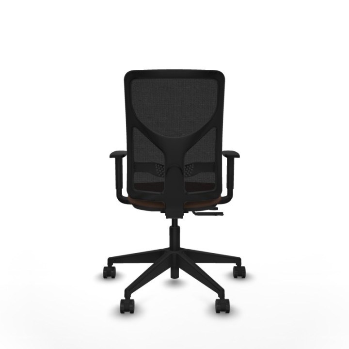 Motilla traslack malla negra bali marrón oscuro brazos 1D base piramidal  ruedas 65mm nailon