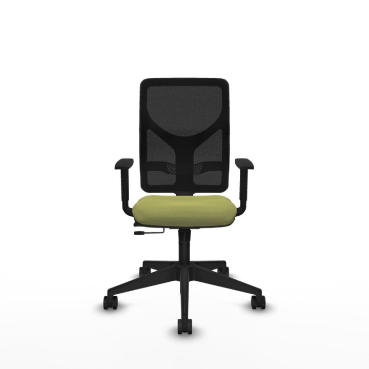 Motilla traslack malla negra bali verde oliva brazos 1D base piramidal  ruedas 65mm nailon