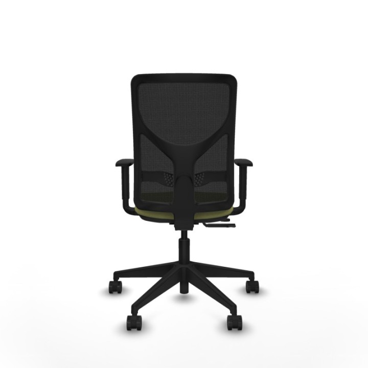 Motilla traslack malla negra bali verde oliva brazos 1D base piramidal  ruedas 65mm nailon