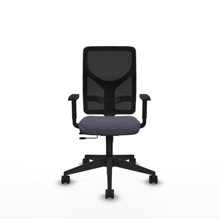 Motilla traslack malla negra bali gris oscuro brazos 1D base piramidal  ruedas 65mm nailon