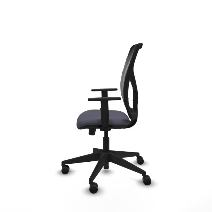 Motilla traslack malla negra bali gris oscuro brazos 1D base piramidal  ruedas 65mm nailon