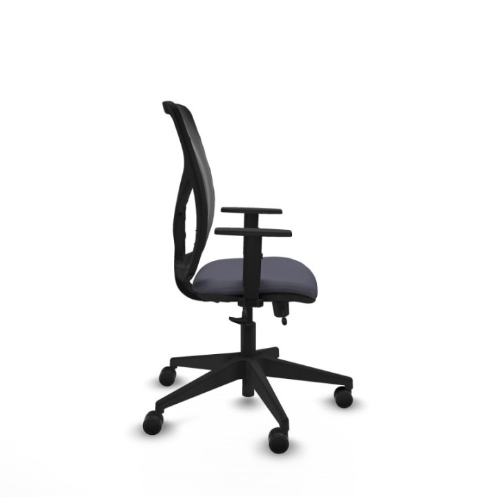 Motilla traslack malla negra bali gris oscuro brazos 1D base piramidal  ruedas 65mm nailon