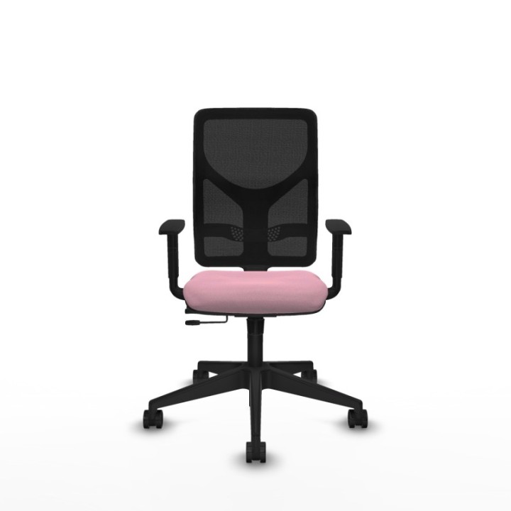 Motilla traslack malla negra bali rosa brazos 1D base piramidal  ruedas 65mm nailon