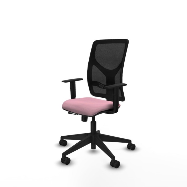 Motilla traslack malla negra bali rosa brazos 1D base piramidal  ruedas 65mm nailon