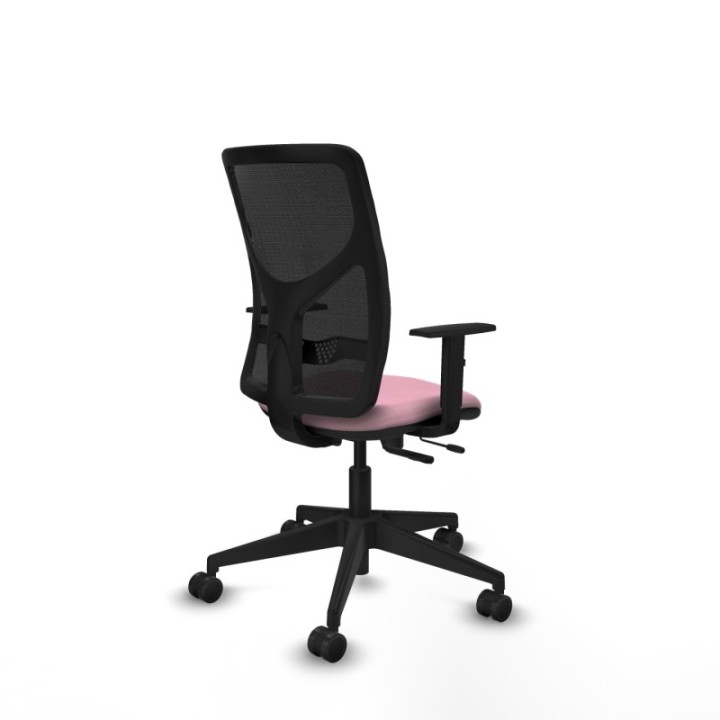 Motilla traslack malla negra bali rosa brazos 1D base piramidal  ruedas 65mm nailon