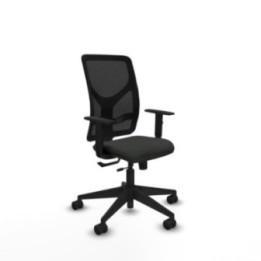 Motilla traslack malla negra bali negro brazos 1D base piramidal  ruedas 65mm nailon