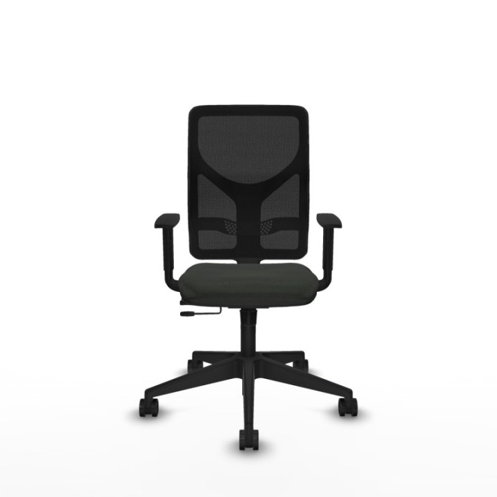 Motilla traslack malla negra bali negro brazos 1D base piramidal  ruedas 65mm nailon