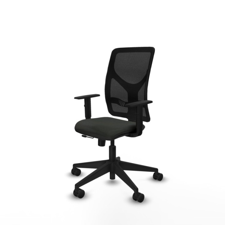 Motilla traslack malla negra bali negro brazos 1D base piramidal  ruedas 65mm nailon