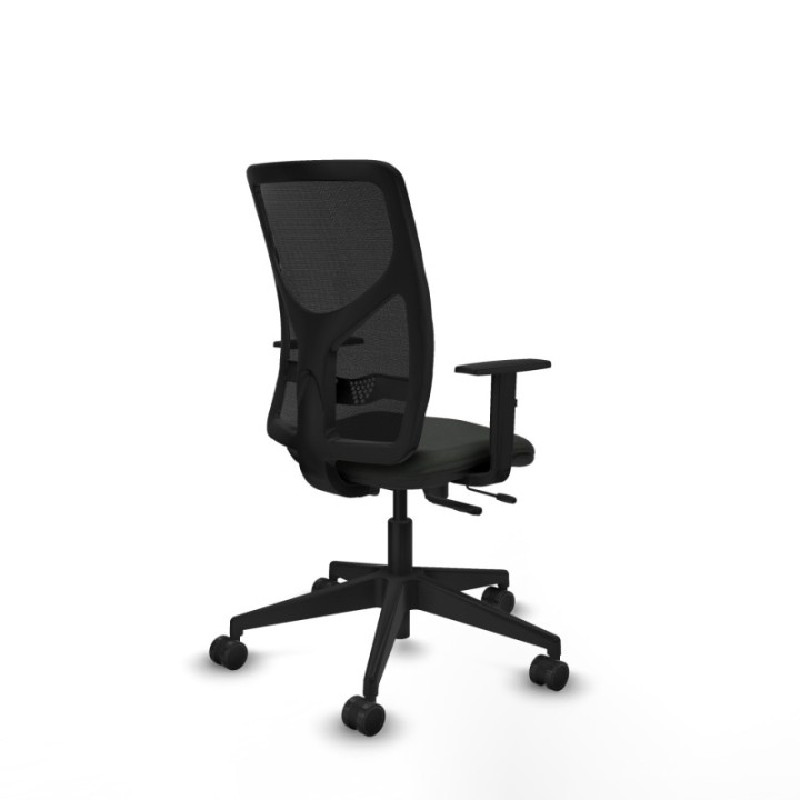 Motilla traslack malla negra bali negro brazos 1D base piramidal  ruedas 65mm nailon