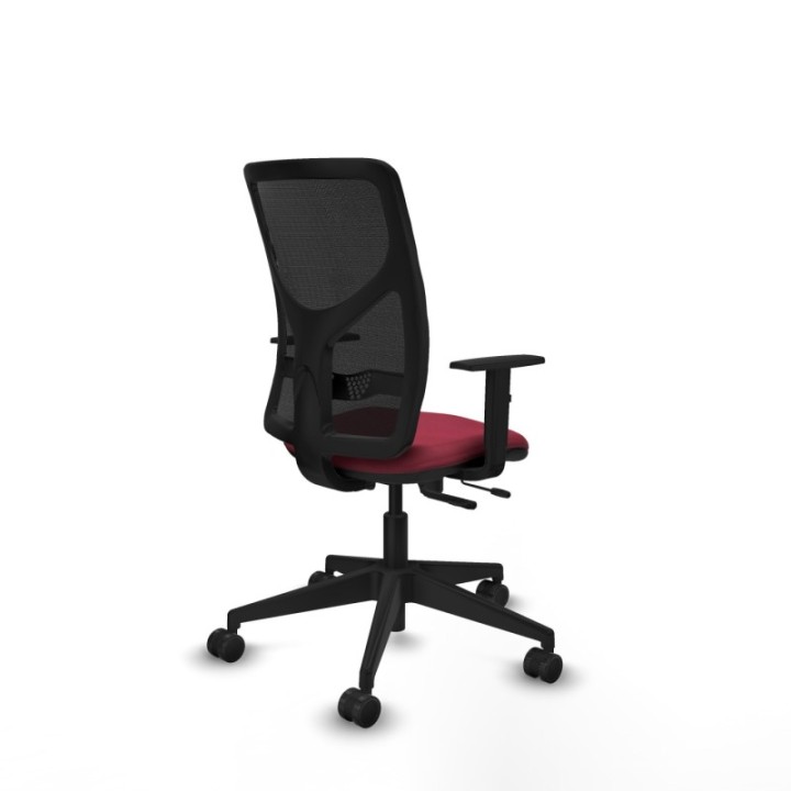 Motilla traslack malla negra bali granate brazos 1D base piramidal  ruedas 65mm nailon